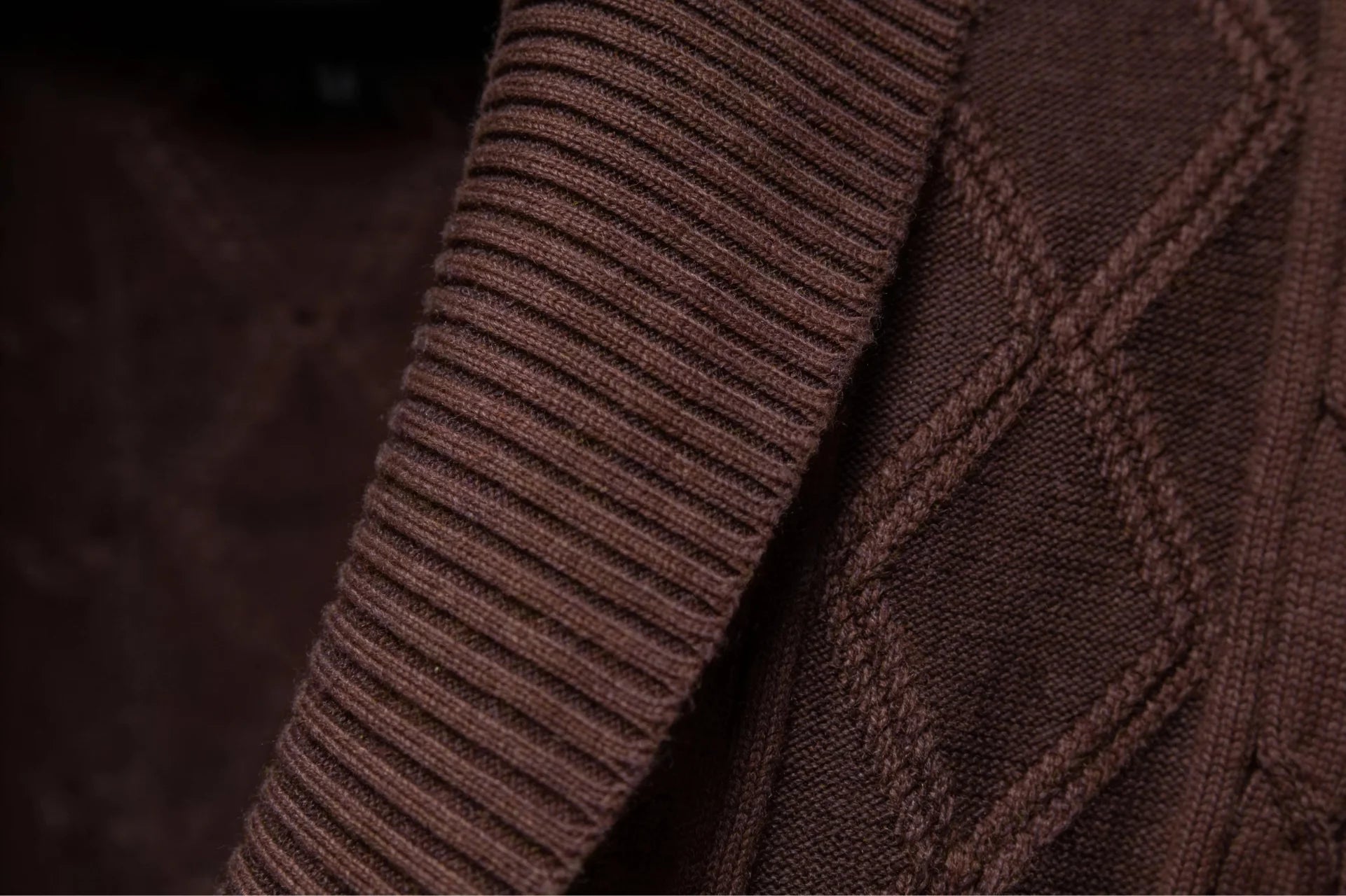 Millfield Oat Diamond Cardigan