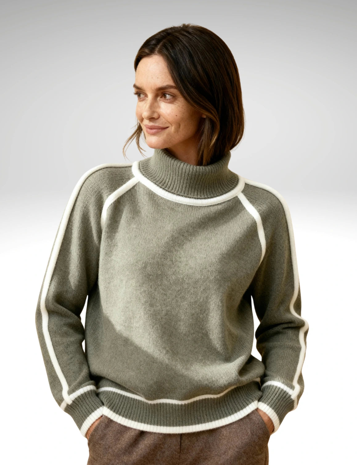 Millfield | Piped Turtleneck Jumper