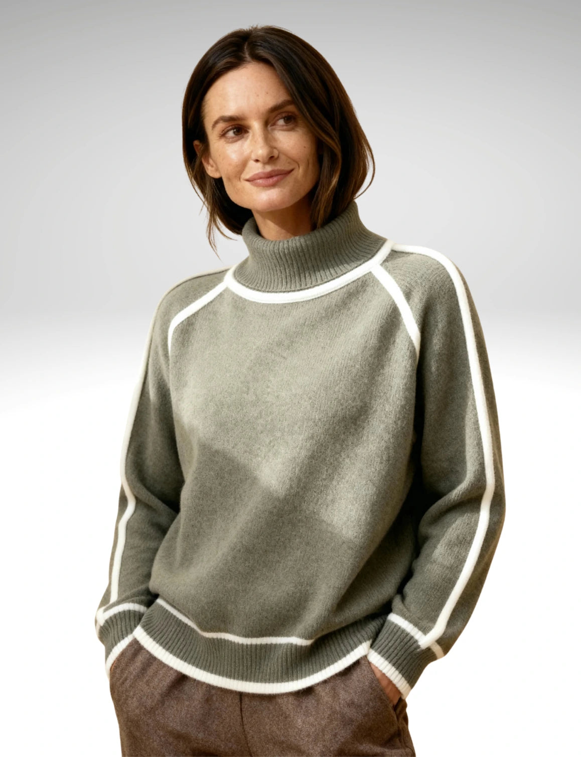 Millfield | Piped Turtleneck Jumper