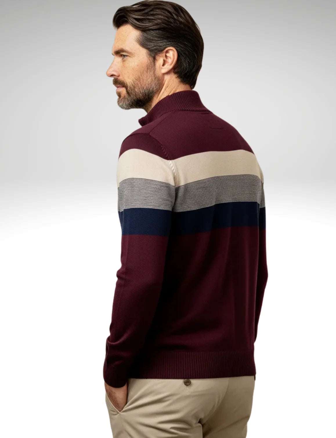 Millfield Colourblock Half‑Zip Jumper