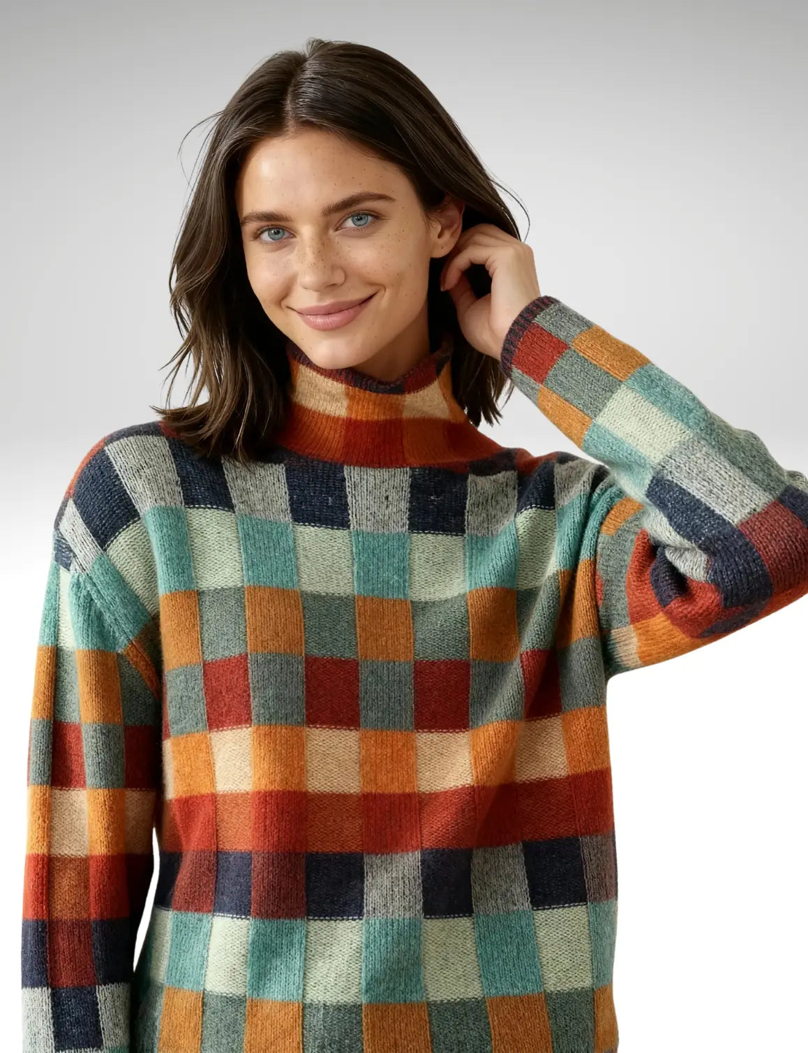 Millfield | Marlow Check Turtleneck