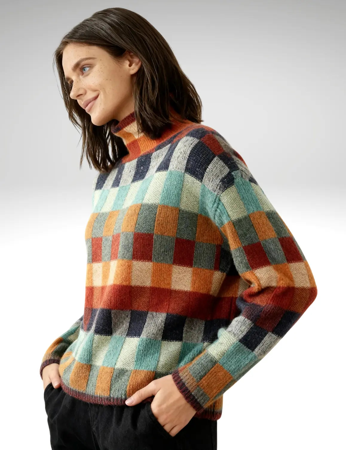 Millfield | Marlow Check Turtleneck