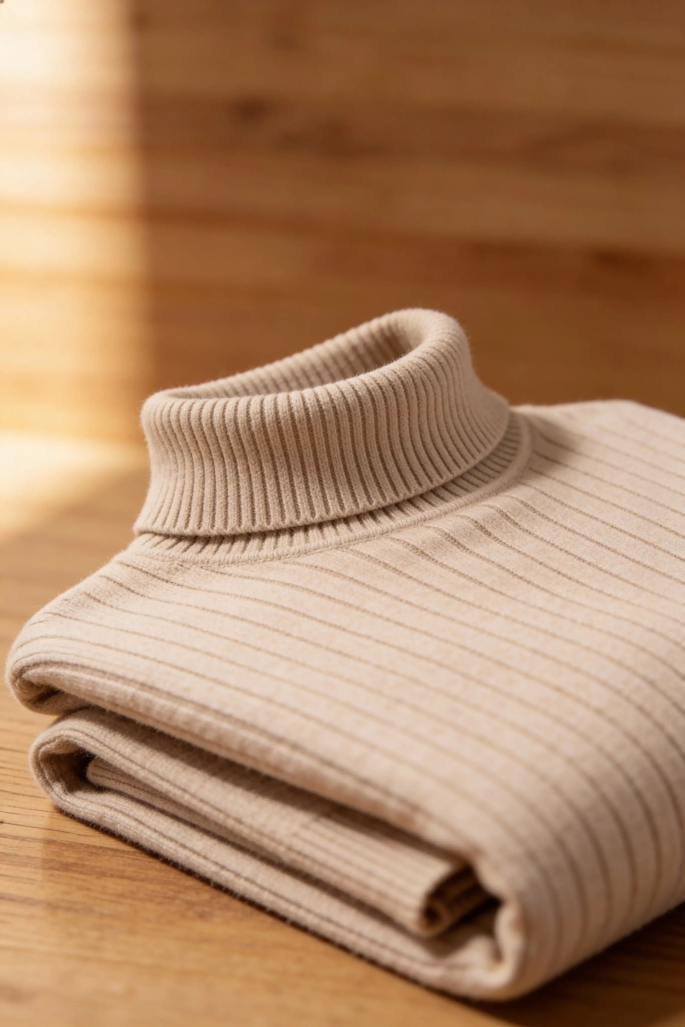 Millfield Stone Roll-Neck Jumper