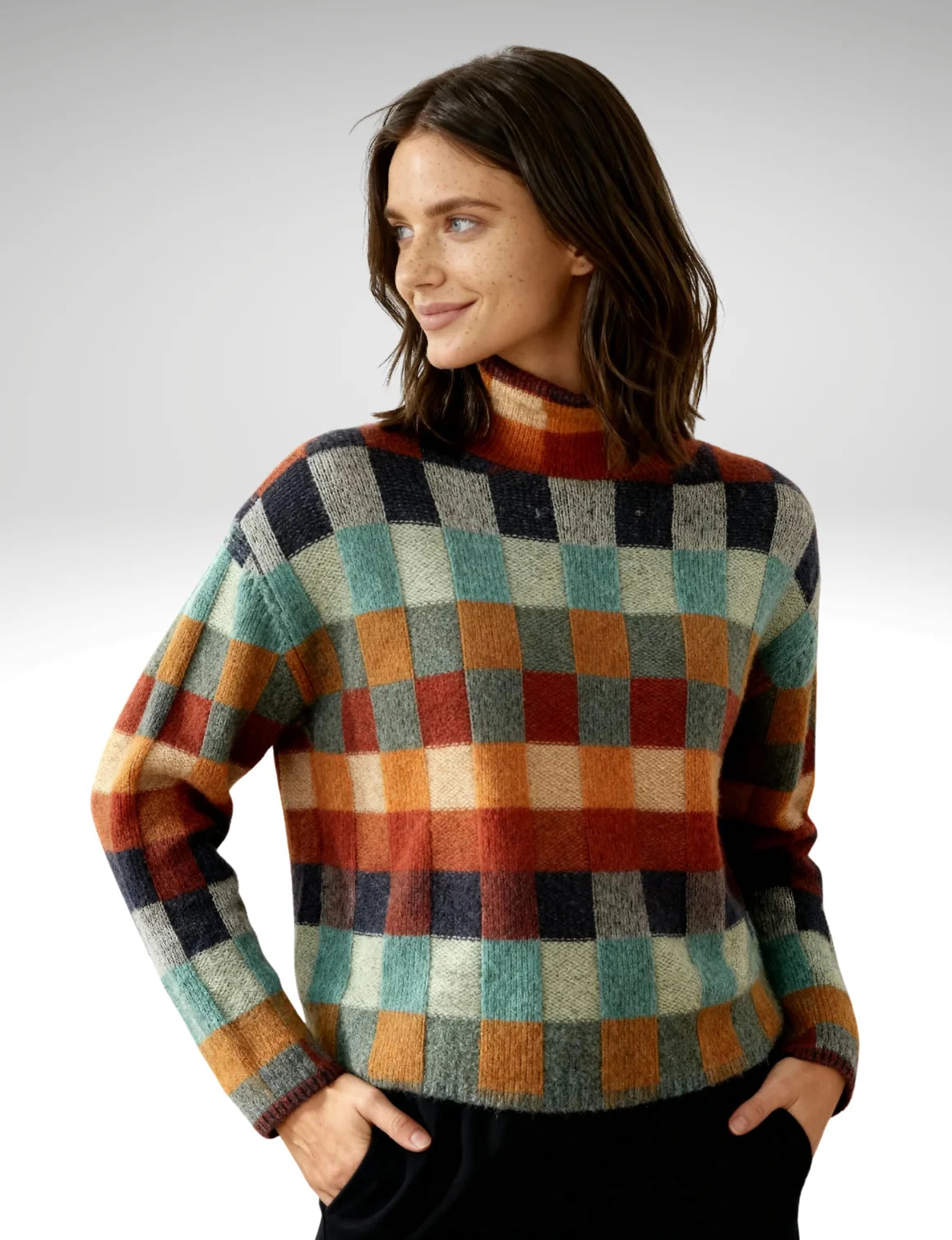 Millfield | Marlow Check Turtleneck