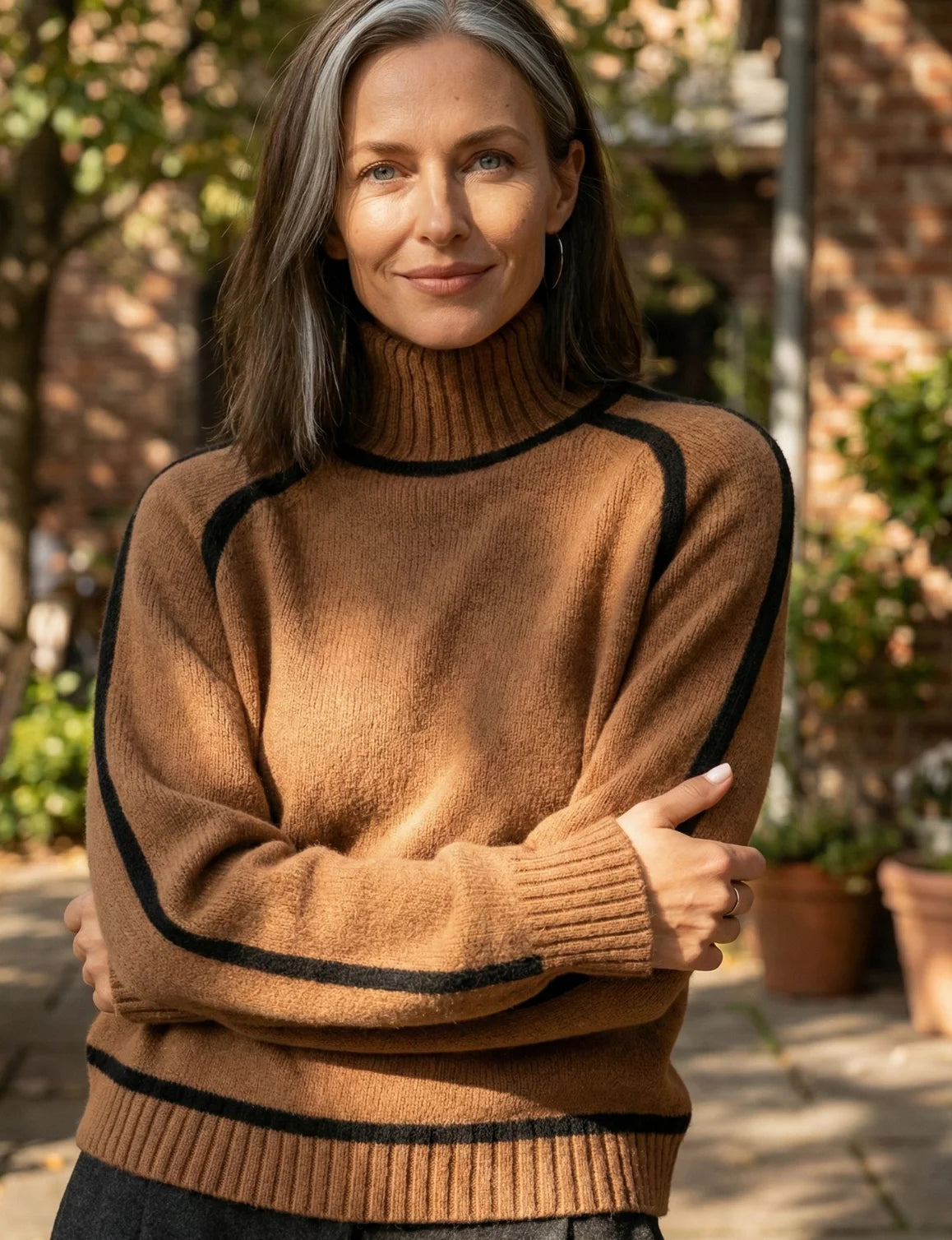 Millfield | Contrast Trim Roll-Neck Jumper