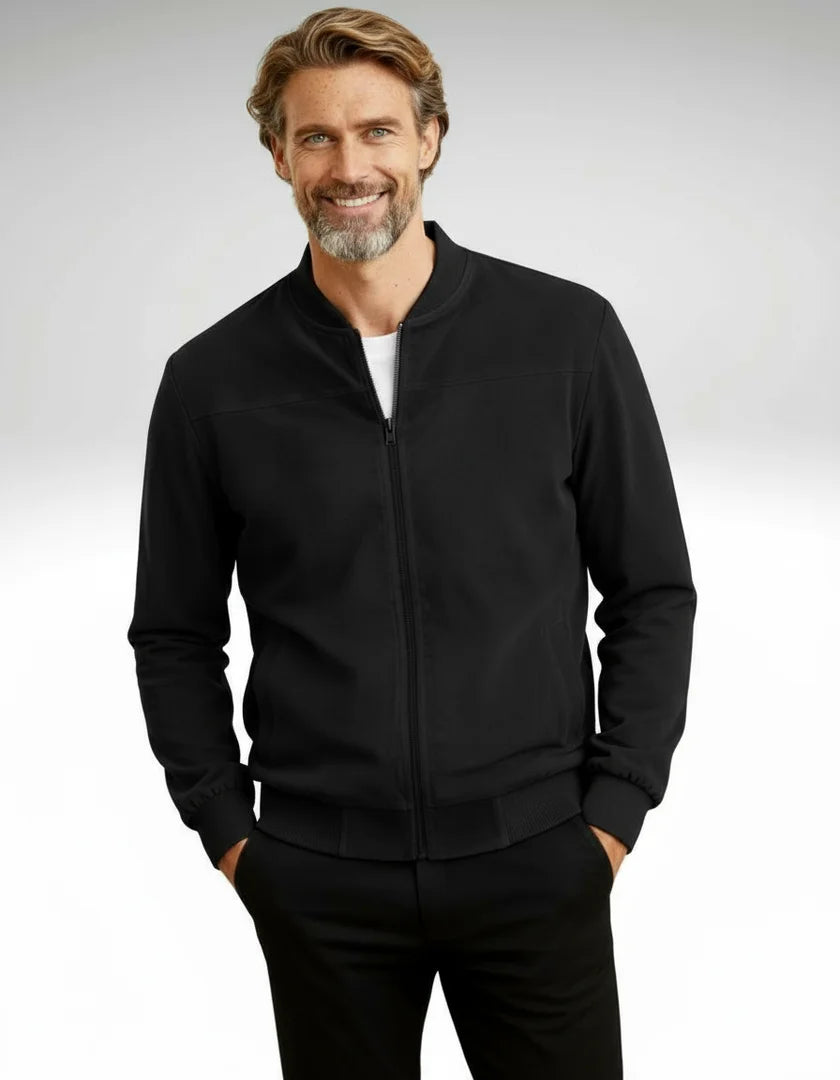 Millfield City Bomber Jacket — Minimal Stand Collar