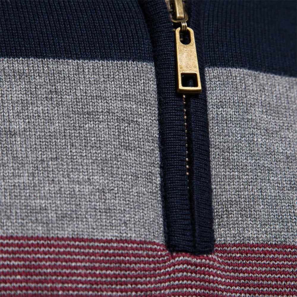 Millfield Colourblock Half‑Zip Jumper