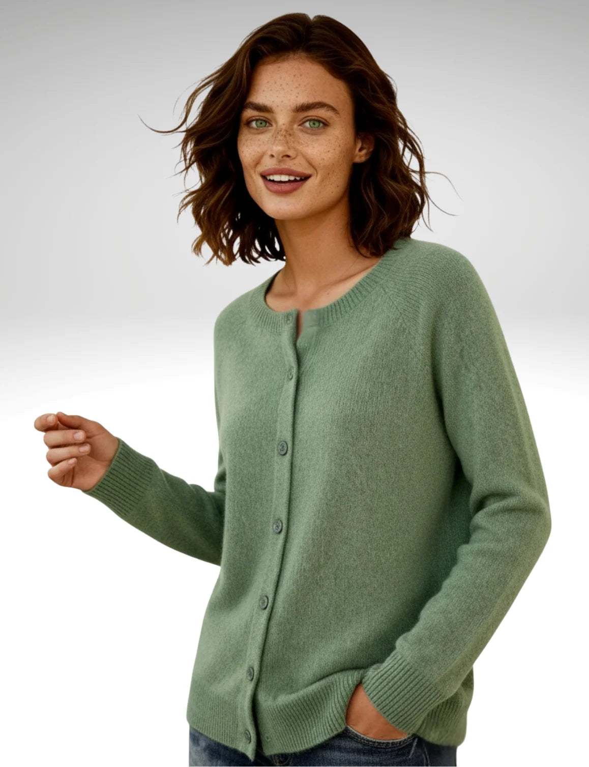 Millfield | Sage Crew Cardigan