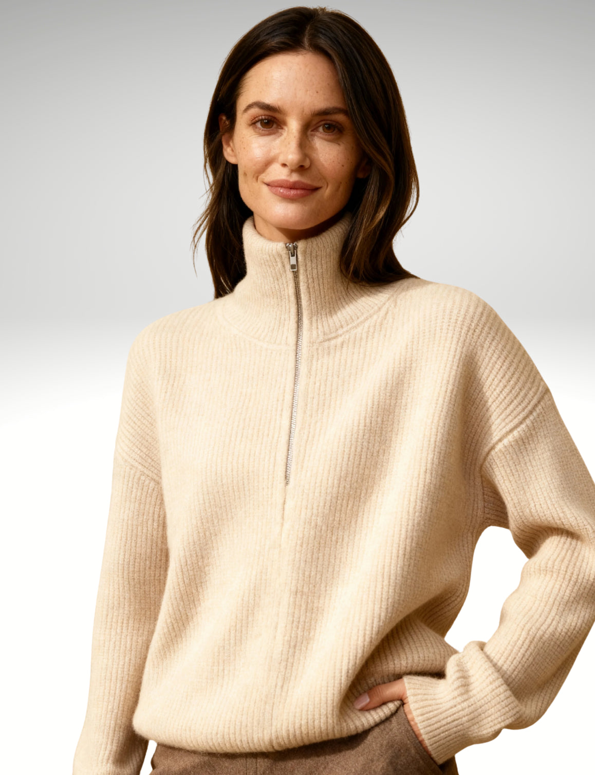 Millfield | Ava Zip-Collar Knit