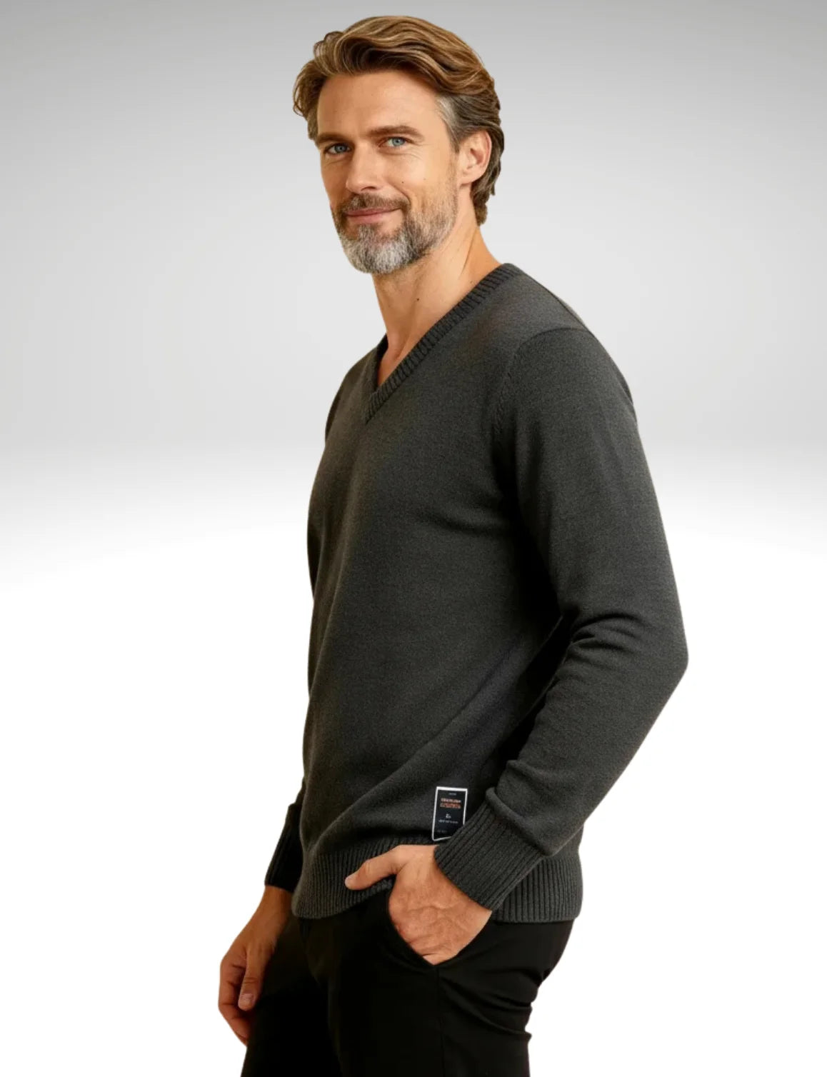 Millfield Studio Merino V‑Neck Jumper