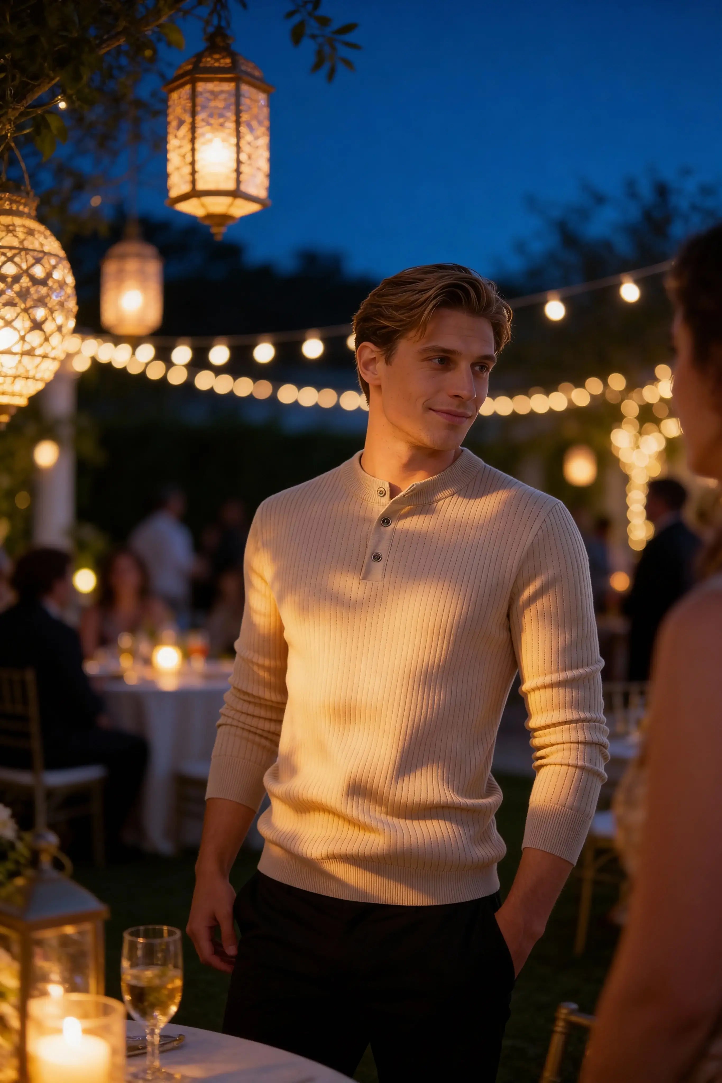 Millfield Stone Ribbed Henley