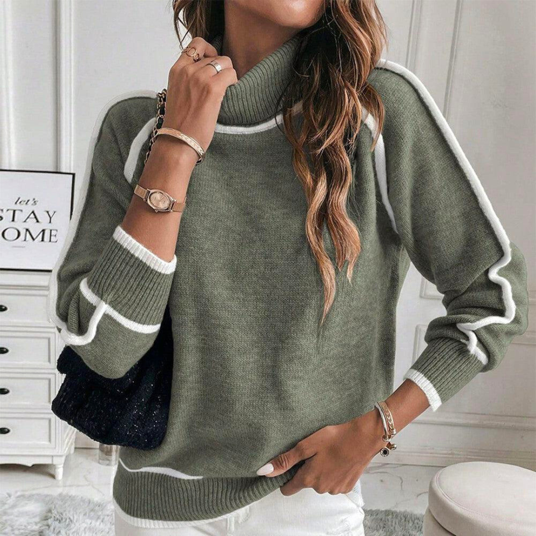 Millfield | Piped Turtleneck Jumper
